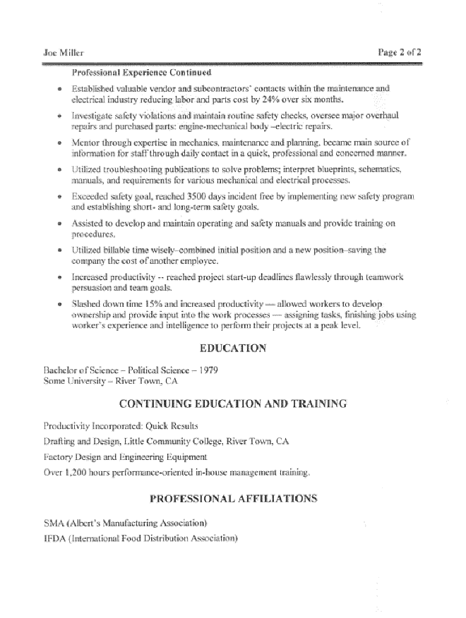 resume template. Back to resume Samples